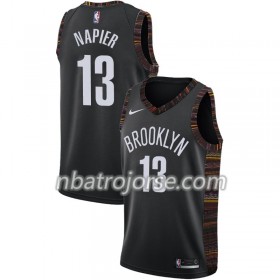 Män Brooklyn Nets Tröja Shabazz Napier 13 2018-19 Nike City Edition Svart Swingman